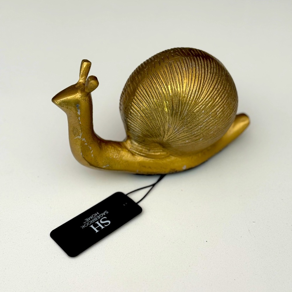 Sagebrook Homes Snail Deco Gold Metal 7” New With‎ Tag